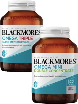 Blackmores-Omega-Triple-Super-Strength-Capsules-60-Pack-or-Omega-Mini-Double-Concentrate-Capsules-200-Pack on sale
