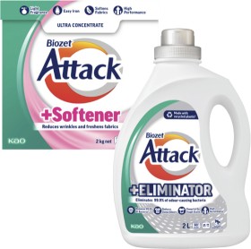 Biozet+Attack+Plus+Laundry+Liquid+2+Litre+or+Powder+2kg