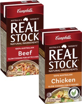 Campbells-Real-Stock-500mL on sale