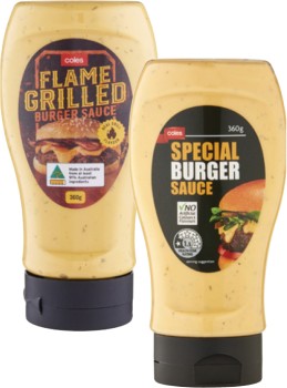 Coles-Burger-Sauce-360g on sale