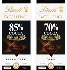 Lindt+Excellence+Block+Chocolate+80g-100g