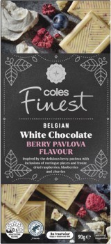 Coles+Finest+Berry+Pavlova+Flavour+Block+Chocolate+90g