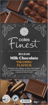 Coles-Finest-Tiramisu-Flavour-Block-Chocolate-90g on sale