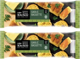 Coles+Kitchen+Garlic+Baguette+Twin+Pack+450g