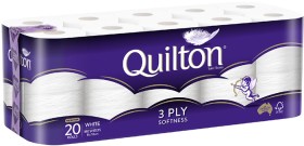 Quilton-3-Ply-White-Toilet-Paper-20-Pack on sale