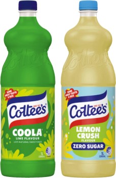 Cottee%26rsquo%3Bs+Cordial+1+Litre+Selected+Varieties