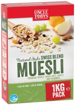 Uncle+Tobys+Natural+Style+Swiss+Blend+Muesli+1kg