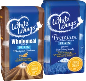 White+Wings+Premium+or+Wholemeal+Flour+1kg+Selected+Varieties