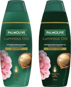 Palmolive-Luminous-Oils-Shampoo-Conditioner-or-Naturals-Anti-Dandruff-2-in-1-Shampoo-Conditioner-350mL-Selected-Varieties on sale