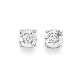 9ct-Gold-Diamond-Stud-Earrings on sale