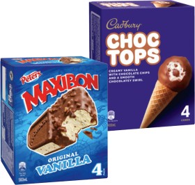 Peters-Maxibon-or-Cadbury-Choc-Tops-4-Pack-Selected-Varieties on sale