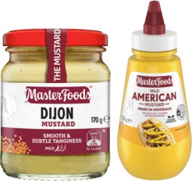 MasterFoods-Mustard-Jar-170-175g-Squeezy-Mustard-250-275g-or-Bens-Original-Flavoured-Rice-240-250g-Selected-Varieties on sale