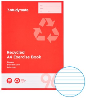 Studymate-A4-70gsm-8mm-Ruled-Exercise-Book-96-Page on sale