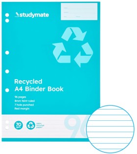Studymate-A4-70gsm-8mm-Ruled-Binder-Book-96-Page on sale