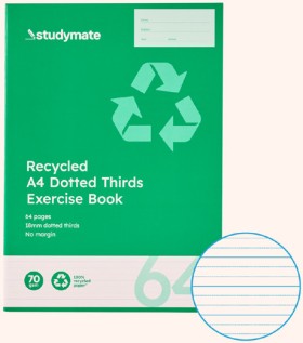 Studymate-A4-18mm-Dotted-Thirds-Exercise-Book-64-Page on sale