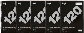 Keji+5-Pack+A4+120+Page+Spiral+Notebooks%5E