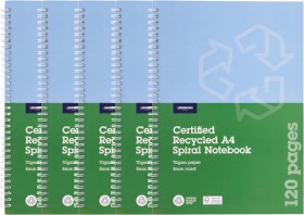 JBurrows-5-Pack-A4-120-Page-Spiral-Notebook on sale