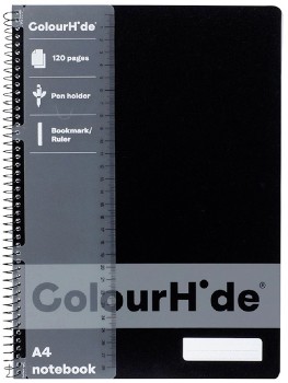 ColourHide+A4+120+Page+Spiral+Notebook+-+Black