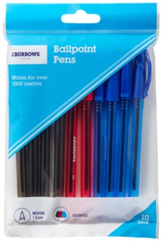 J.Burrows+Ballpoint+Pens+10+Pack