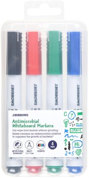 J.Burrows+Whiteboard+Markers+4+Pack
