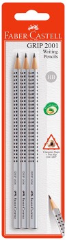 Faber-Castell+Grip+2001+Triangular+Graphite+Pencil+3+Pack