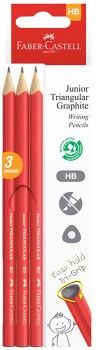 Faber-Castell-Junior-Triangular-Graphite-Pencil-3-Pack on sale