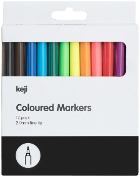 Keji+Coloured+Markers+12+Pack