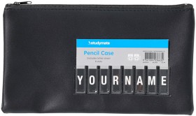 Studymate-Small-Name-Pencil-Case-Black on sale
