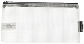 Studymate-Clear-Mesh-Pencil-Case-White on sale