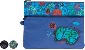 Studymate+Printed+Large+Twin+Zip+Pencil+Case+-+Gaming