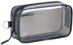 Soeru-Transparent-Box-Pencil-Case-Smoke-Black on sale
