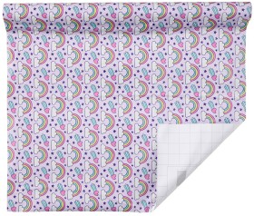 NEW-Studymate-Printed-Self-Adhesive-Book-Cover-Roll-Rainbow on sale