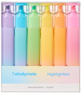 NEW-Studymate-Pastel-Ombre-Highlighters-6-Pack on sale