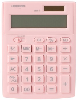 J.Burrows+12+Digit+Desktop+Calculator+-+Pink