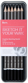 Born+6+Pack+Graphite+Pencils
