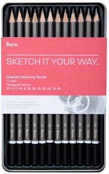 Born-12-Pack-Graphite-Pencils on sale