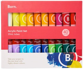 Born+40+Pack+Acrylic+Paint+Set