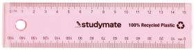 Studymate-Plastic-Recycled-Ruler-15cm-Fluoro-Pink on sale