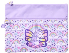 Studymate+Large+Twin+Zip+Pencil+Case+-+Unicorn