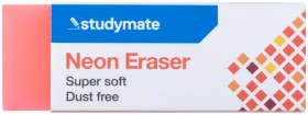 Studymate-Neon-Eraser-Pink on sale