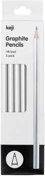 Keji-Graphite-Pencils-HB-5-Pack on sale