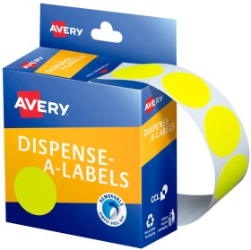 Avery-Circle-Labels-Fluoro-Yellow-24mm-350-Pack on sale