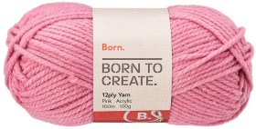 Born+12+Ply+Yarn+100g+Pink