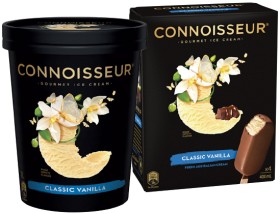 Connoisseur+Gourmet+Ice+Cream+1+Litre+or+4+Pack+Selected+Varieties