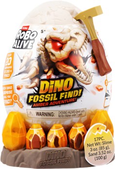 Robo+Alive+Light-Up+Dino+Fossils+Amber+Adventure