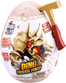 Robo-Alive-Volcano-Dino-Fossils-Amber-Adventure on sale