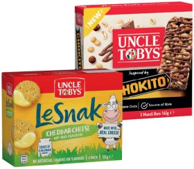 Uncle+Tobys+Le+Snak%2C+Roll%E2%80%91Ups+6+Pack+or+Muesli+Bars+5%E2%80%916+Pack+Selected+Varieties