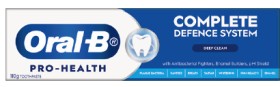 Oral%E2%80%91B+Pro+Health+Complete+Defence+System+Deep+Clean+Toothpaste+110g