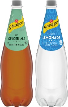 Schweppes+Mixers%2C+Soft+Drinks+or+Natural+Mineral+Water+1.1+Litre+Selected+Varieties
