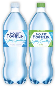 Mount+Franklin+Lightly+Sparkling+Water+1.25+Litre+Selected+Varieties